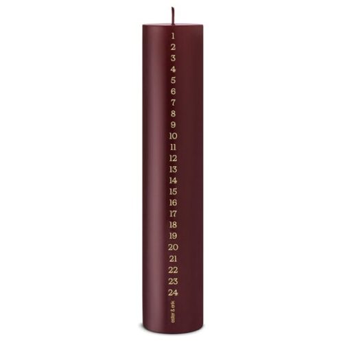 Ester & Erik kalenderlys – Deep Wine | H25 cm
