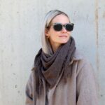Cashmere tørklæde med frynser – Coffee