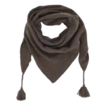 Cashmere tørklæde med kvaster – Latte