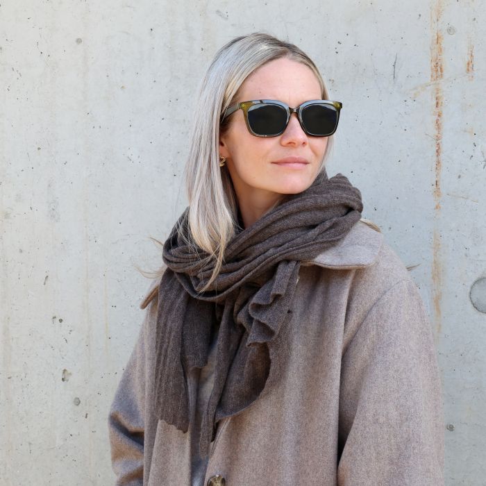 Cashmere tørklæde – Coffee - Billede 2