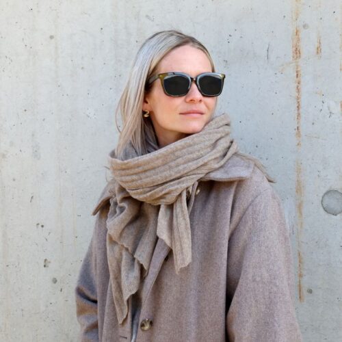 Cashmere tørklæde – Latte