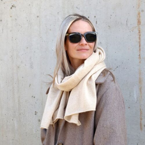 Cashmere tørklæde – Creme