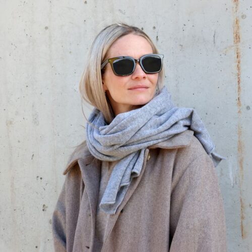 Cashmere tørklæde – Fransk Grå