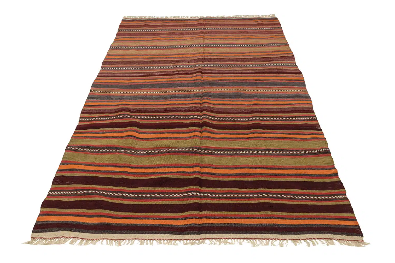 Denizli Vintage Kelim Tæppe – 142 × 216 cm - Billede 2