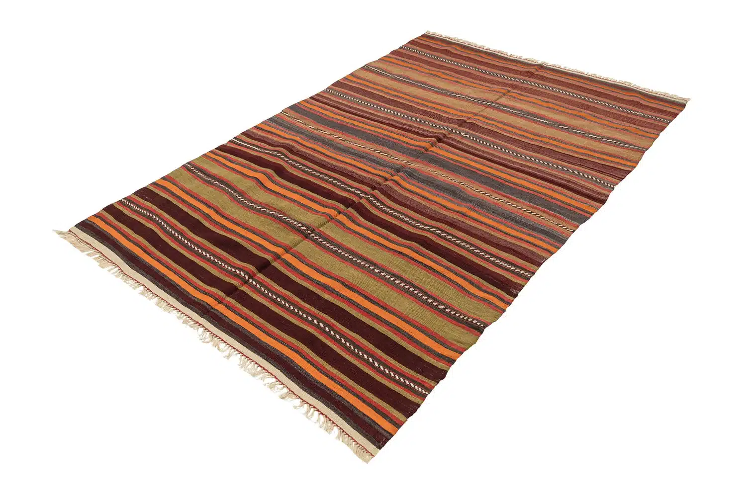 Denizli Vintage Kelim Tæppe – 142 × 216 cm - Billede 3