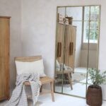 Stort Gulvspejl i Antik Messing – Industrielt Udtryk– 180 × 90 cm. Nyhed. Levering Primo marts