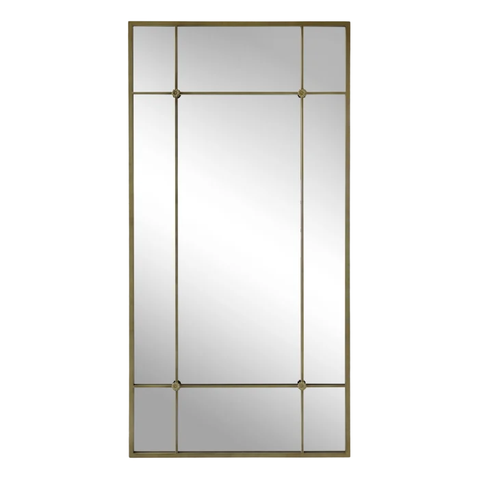 Stort Gulvspejl i Antik Messing – Industrielt Udtryk– 180 × 90 cm. Nyhed. Levering Primo marts - Billede 2