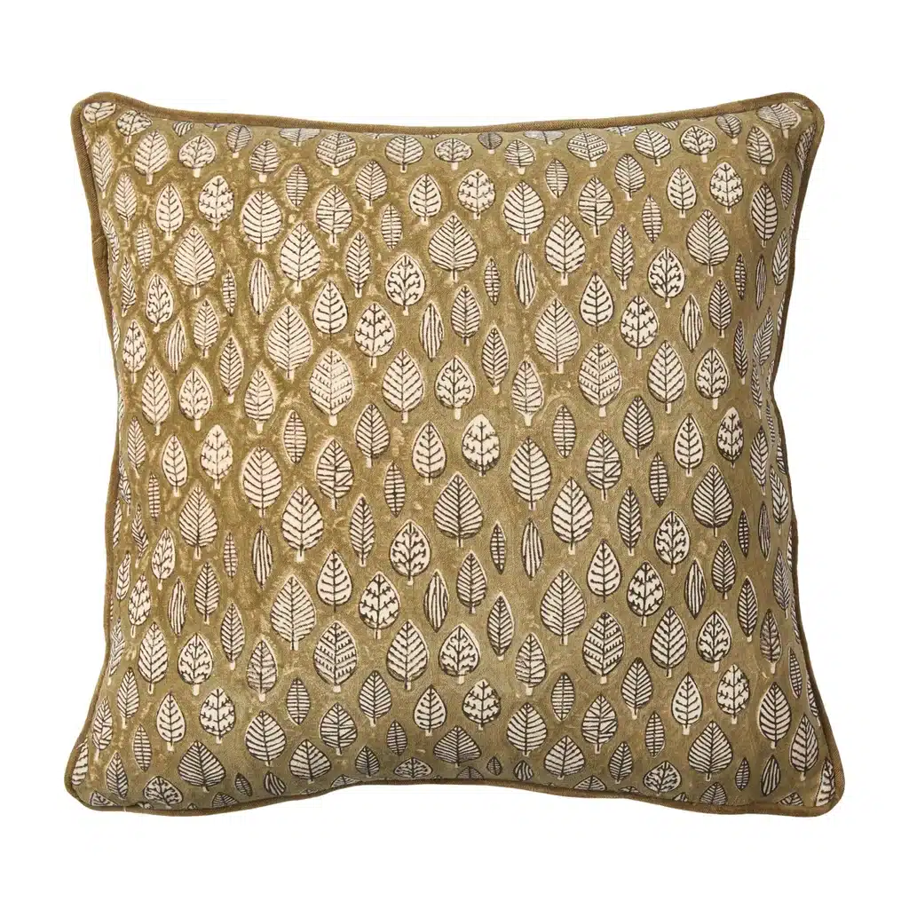 Velour Pudebetræk – Olive (50x50 cm)