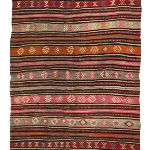 Balıkesir Vintage Kelim Tæppe – 192 × 260 cm