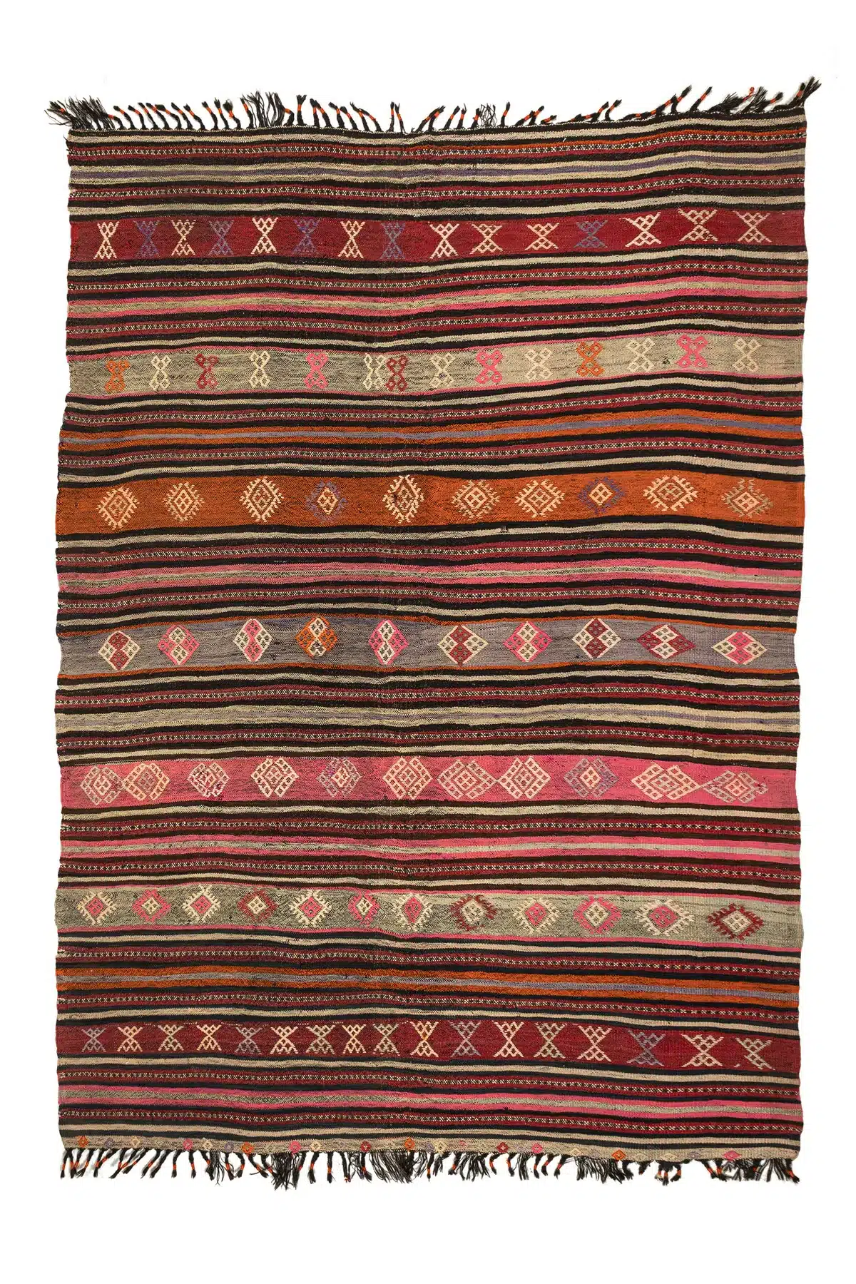 Balıkesir Vintage Kelim Tæppe – 192 × 260 cm