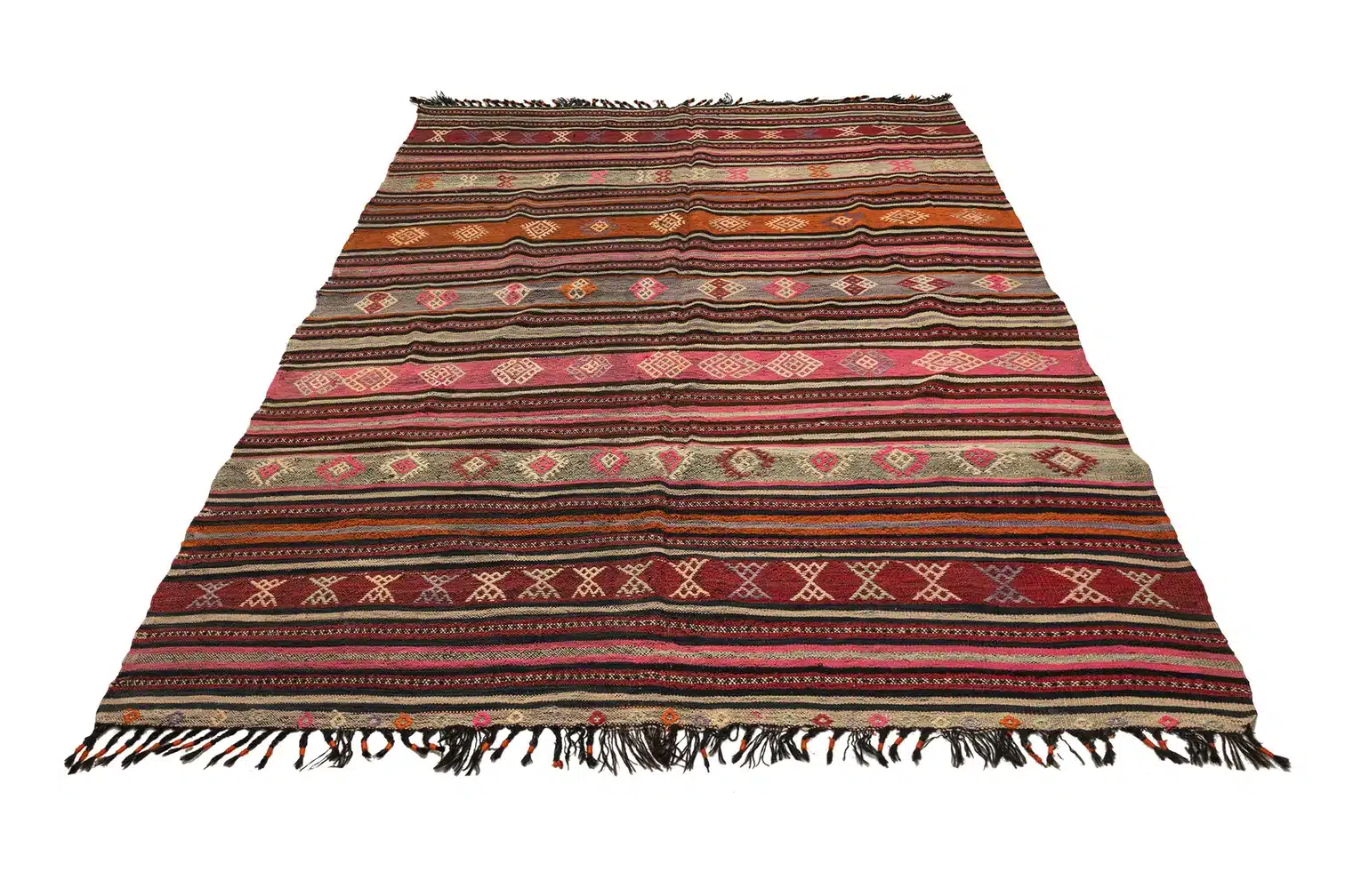 Balıkesir Vintage Kelim Tæppe – 192 × 260 cm - Billede 2