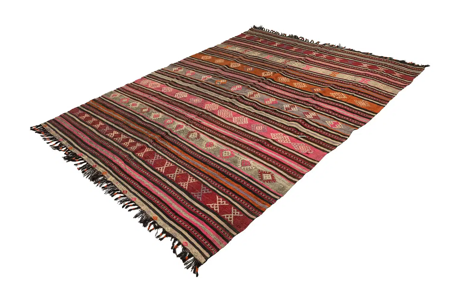 Balıkesir Vintage Kelim Tæppe – 192 × 260 cm - Billede 3