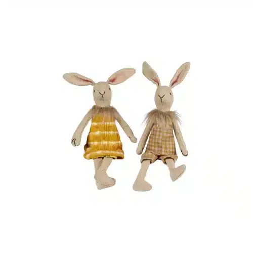 Felix & Gry Kanin – 2 ass. | H20 cm | Stofdekoration