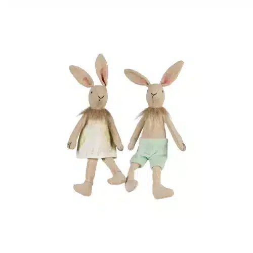 Felix & Gry Kanin – 2 ass. | H20 cm | Stofdekoration til påske