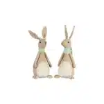 Hugo & Wilma Påskekanin – Dekorative Stofkaniner H18cm stof