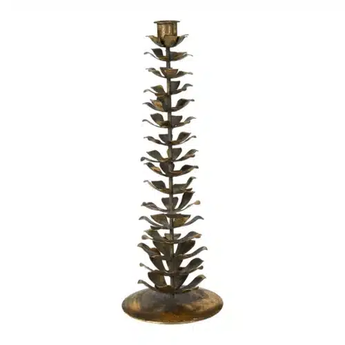 Cone lysestage – antik guld