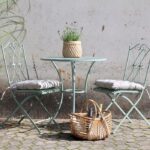 Cafésæt – antique verte (bord + 2 stole