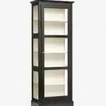 CLASSIC vitrineskab i træ sort/off whiteB84 × D44 × H212 cm
