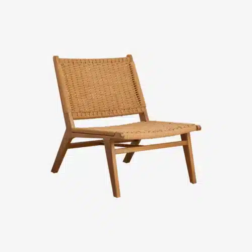 CLUB loungestol – teak & naturflet
