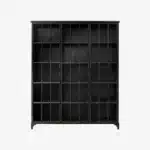 DOWNTOWN Vitrineskab – Sort jern | 150 × 38 × 180 cm