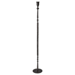 Sort gulvlysestage i jern – H85 cm