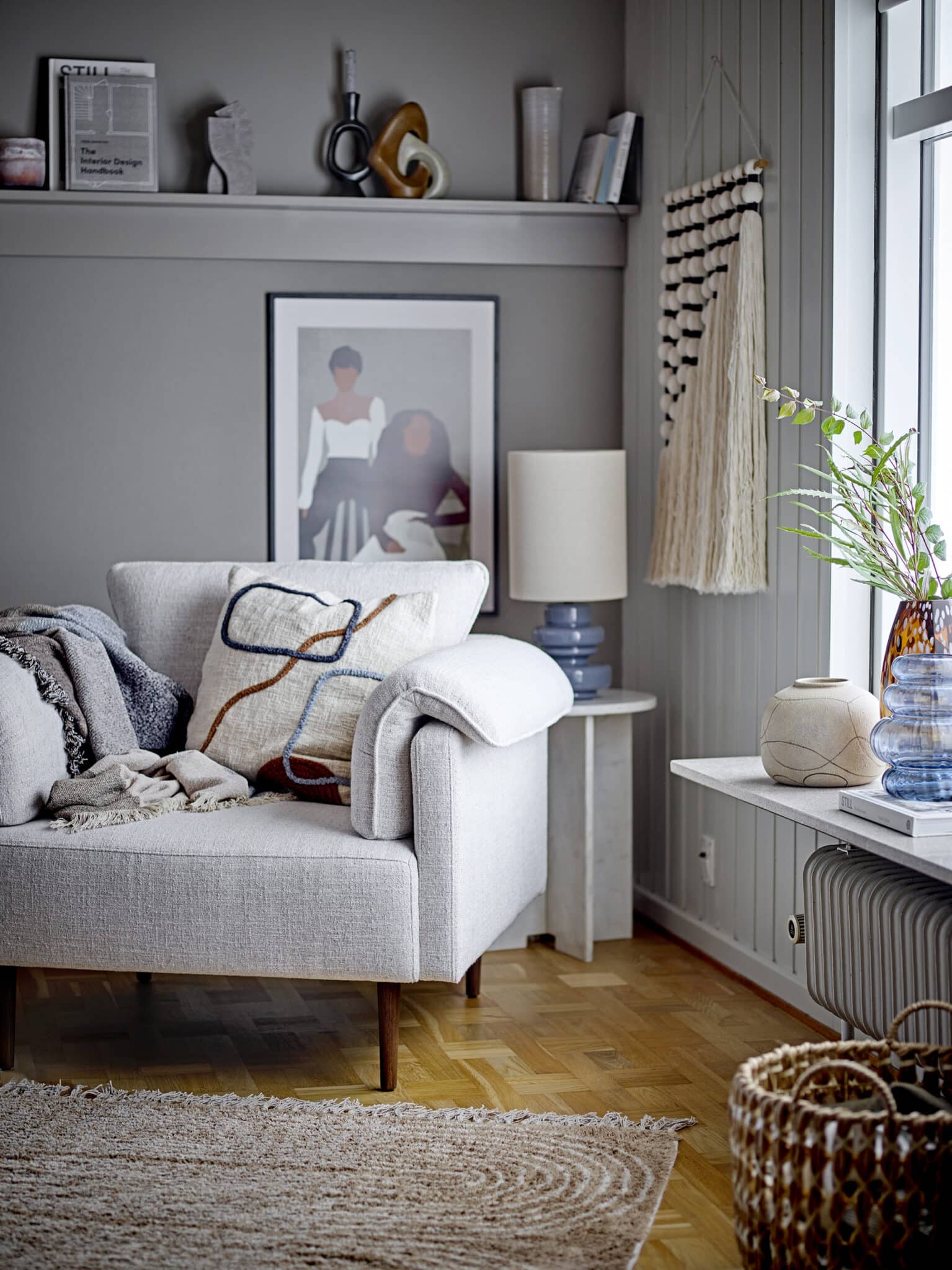 Fabiola Bordlampe – Blå | Mundblæst glas | - Billede 4
