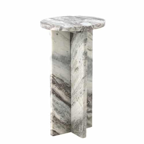 Skulpturelt sidebord i marmor – natur