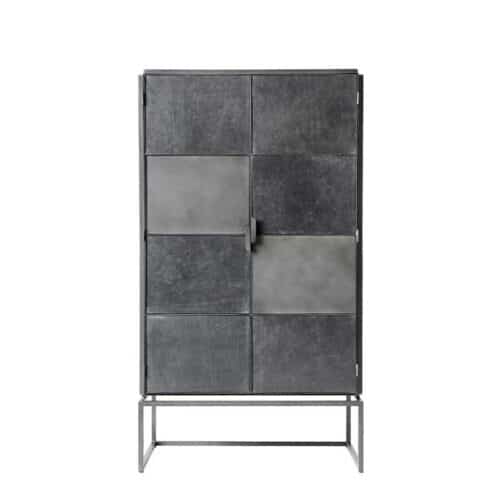 Muubs Austin Højskab – Sort – Jern & Læder (H160 cm)