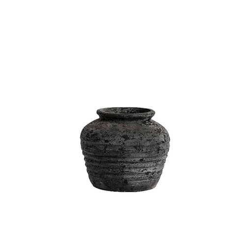 Muubs Melancholia Krukke – Terracotta Ø35 x H30 cm | Rå Grå Finish