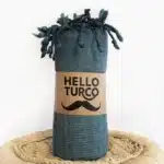 TURCO Stonewashed Tyrkisk Håndklæde i Økologisk Bomuld Farve Petro