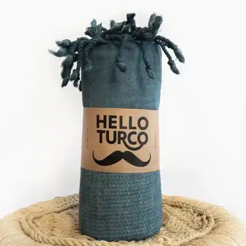 TURCO Stonewashed Tyrkisk Håndklæde i Økologisk Bomuld Farve Petro