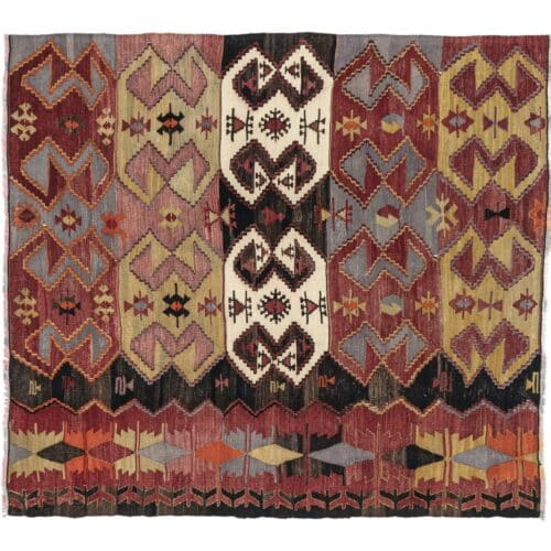 Vintage Kelim Tæppe 145×130 cm
