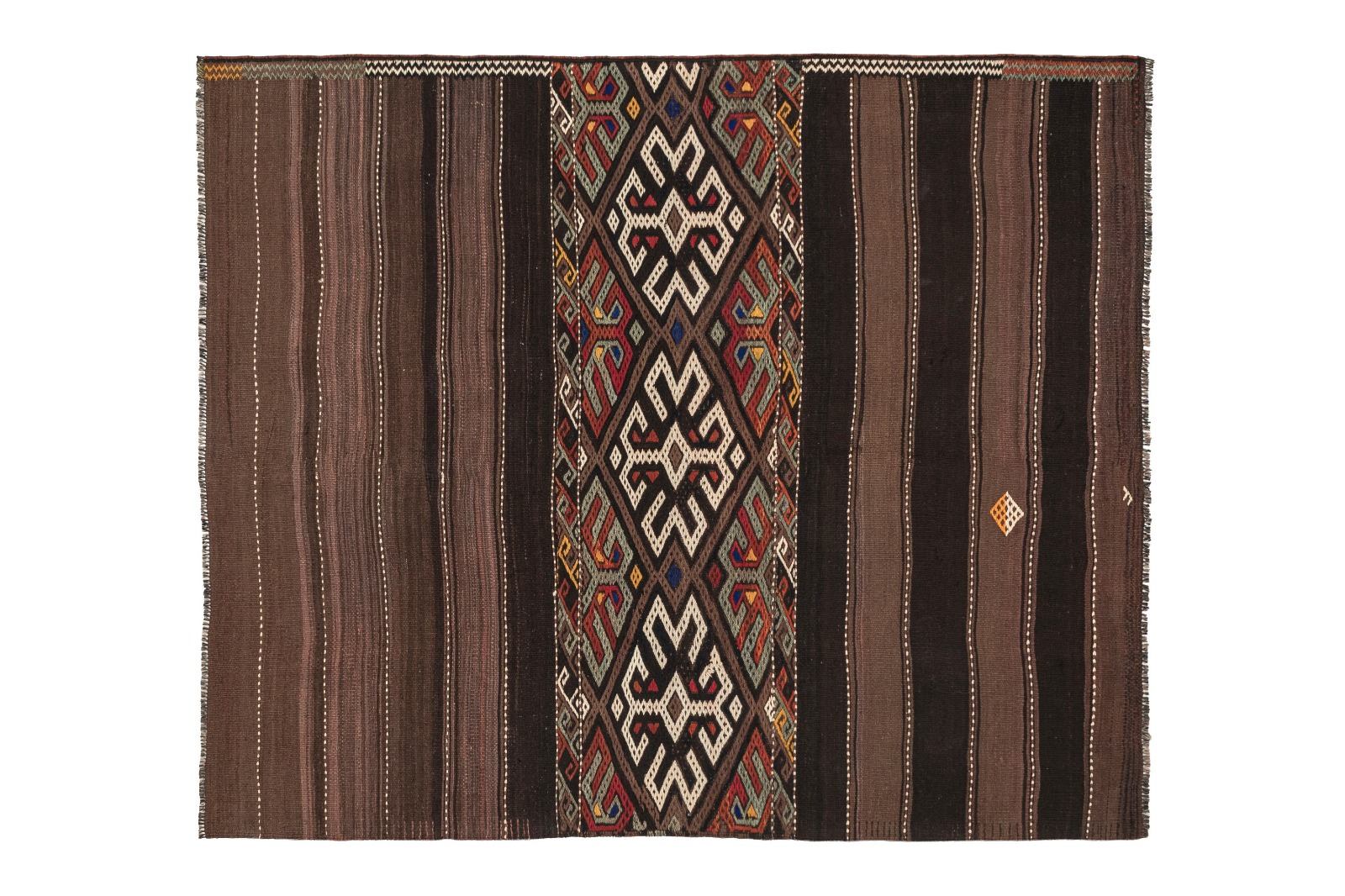 Vintage Kelim Tæppe Mål: ca. 165 × 197 cm