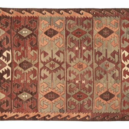 Vintage håndvævet kelim tæppe fra Anatolien.- Unika