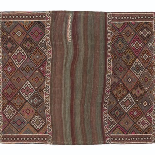 Vintage kelim fra Anatolien – Bayburt Ca. 60–70 år | 120 × 144 cm | 100 % uld | Unika