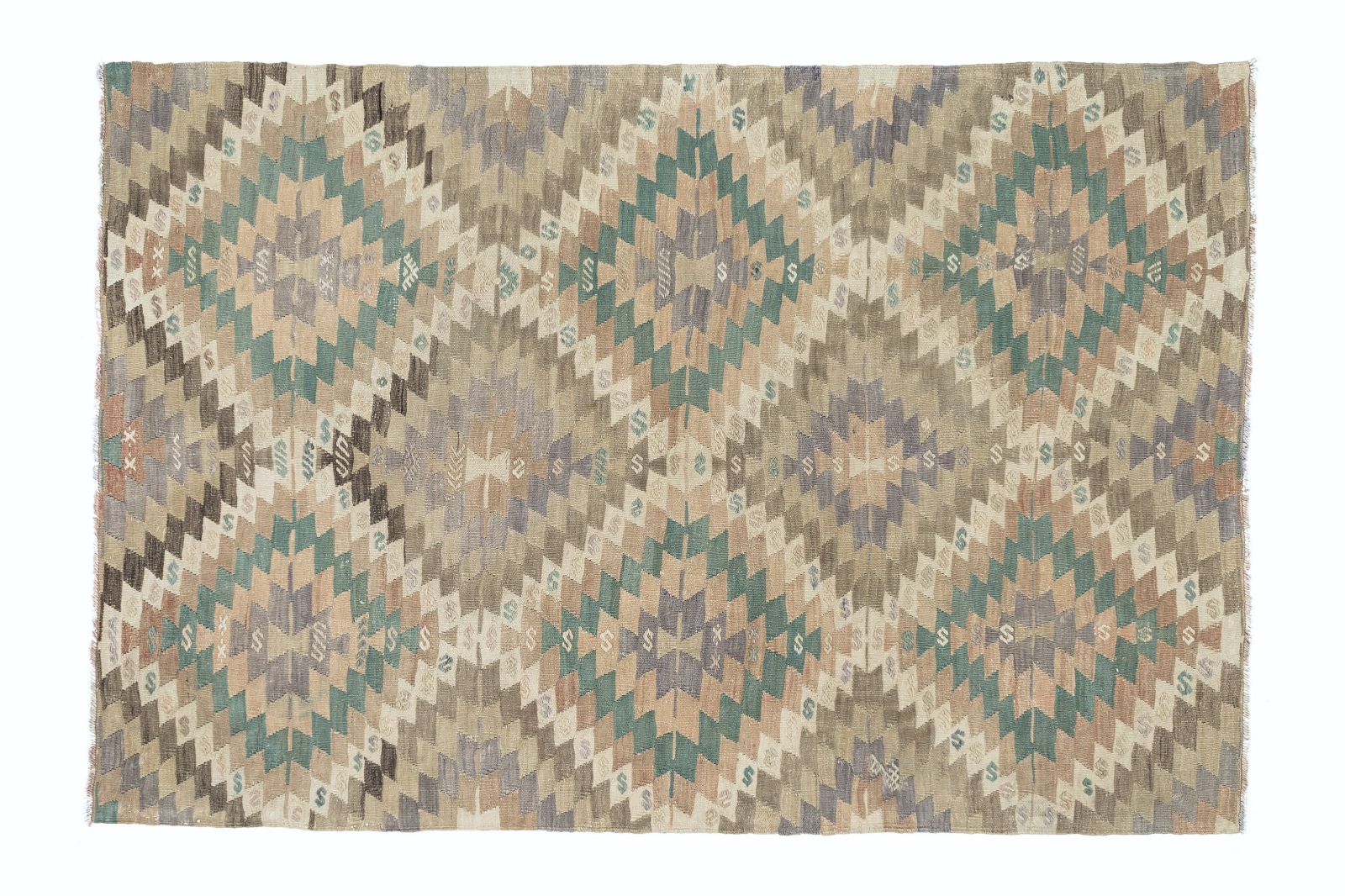 Vintage håndvævet kelim tæppe fra Anatolien-Unika