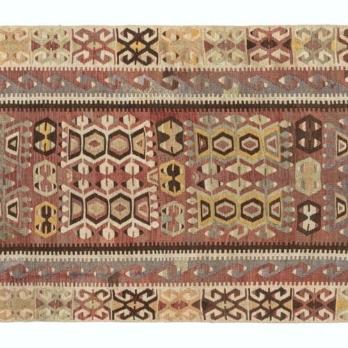 Vintage Kelim Tæppe Mål 120 × 168 cm