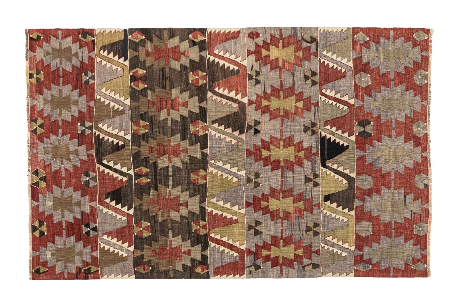 Vintage Kelim Tæppe Mål: ca. 130 × 207 cm