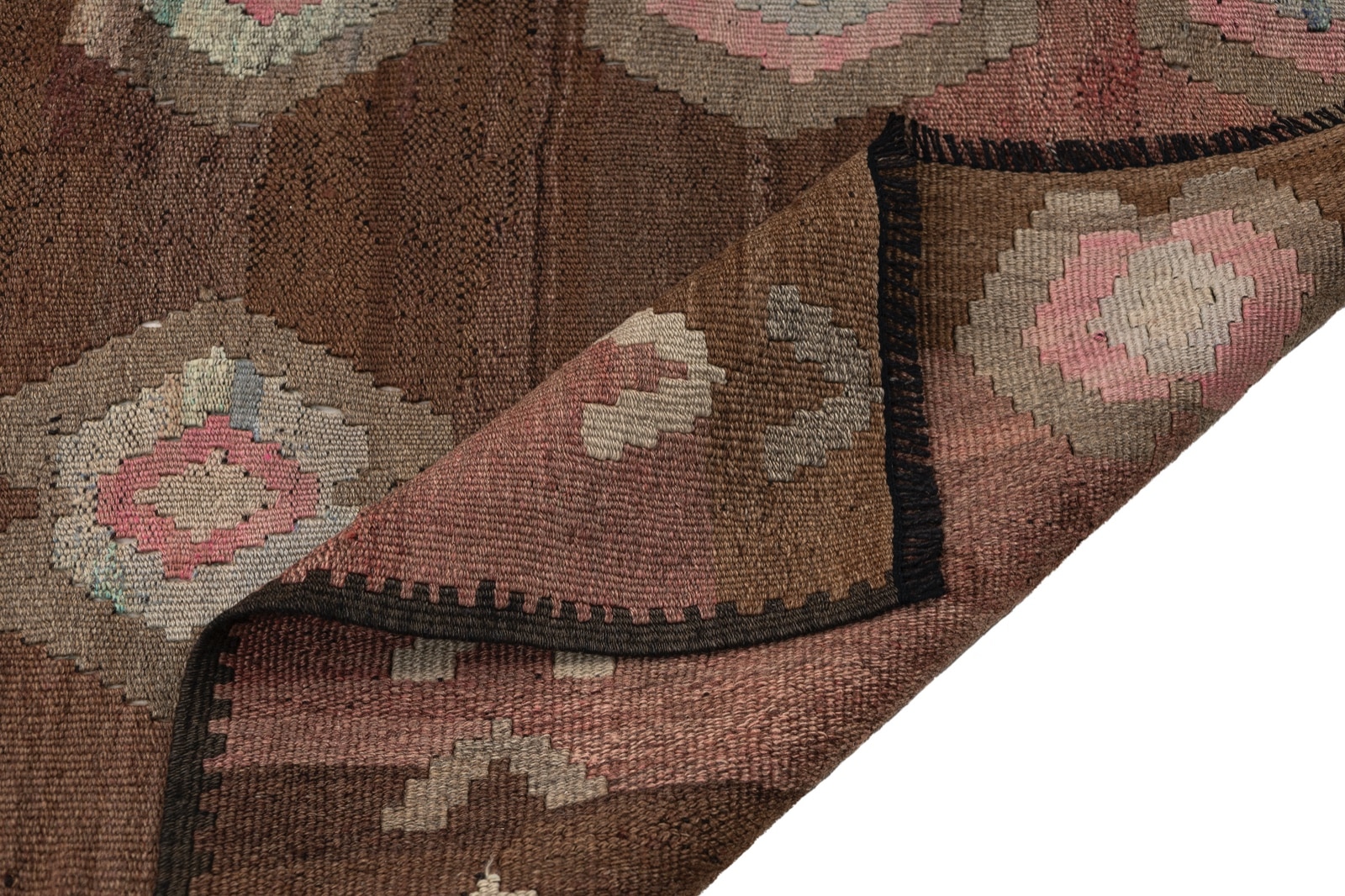 Vintage kelim tæppe i 163 x 240 cm - Billede 4