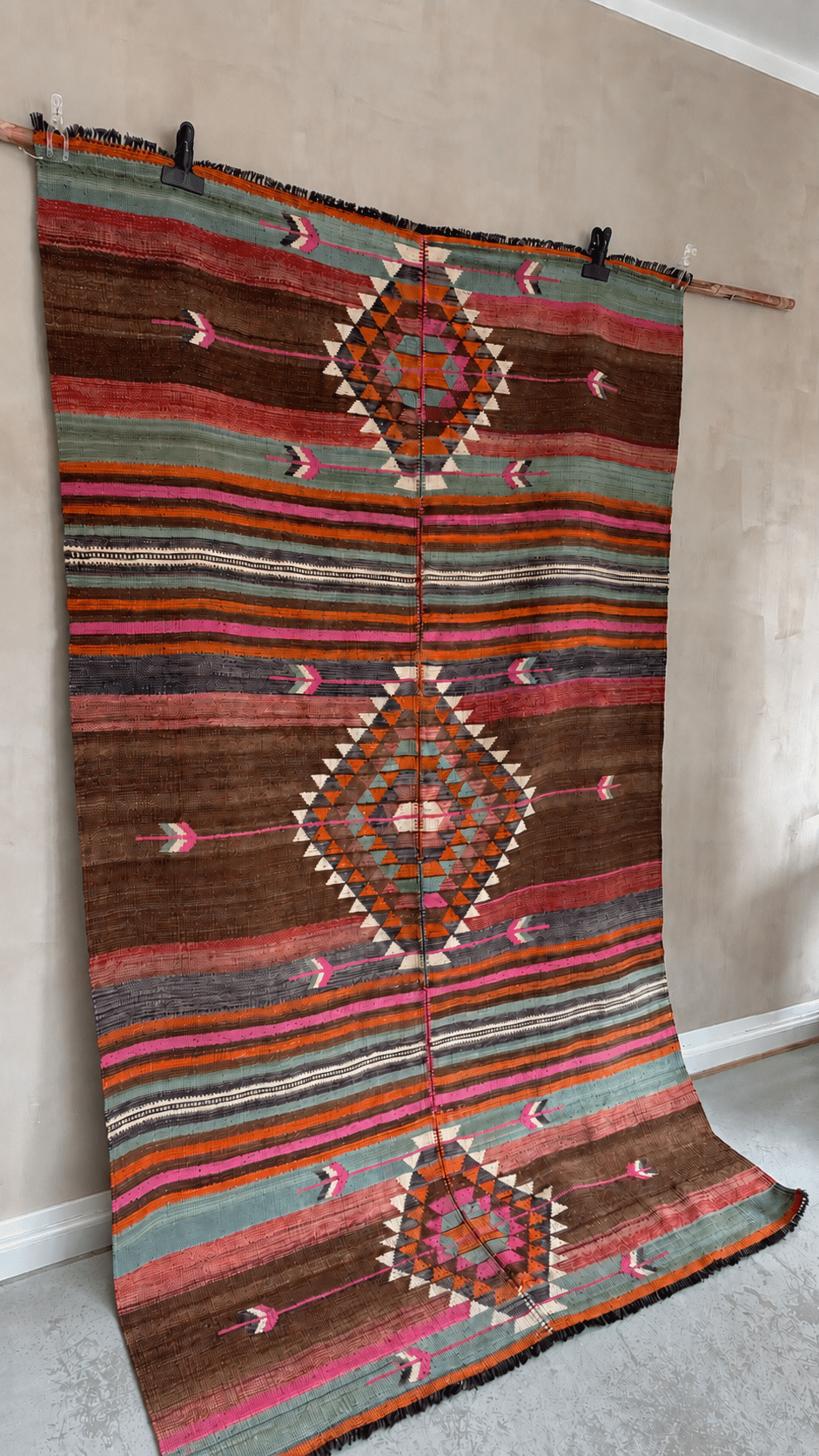 Vintage Kelim Tæppe – Håndvævet Unika | 148 × 250 cm
