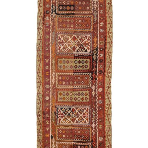 Çorum Vintage Kilim Runner – 145 × 387 cm