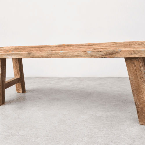Unika bænk i teaktræ – 120 cm