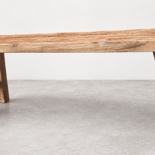 Unika bænk i teaktræ – 120 cm