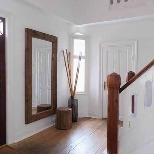 Laco gulvspejl med træramme