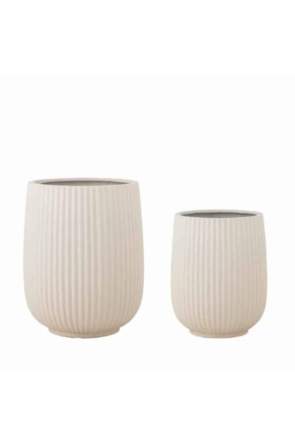 Selva Urtepotteskjuler Sæt – Hvid Magnesia | Bloomingville |