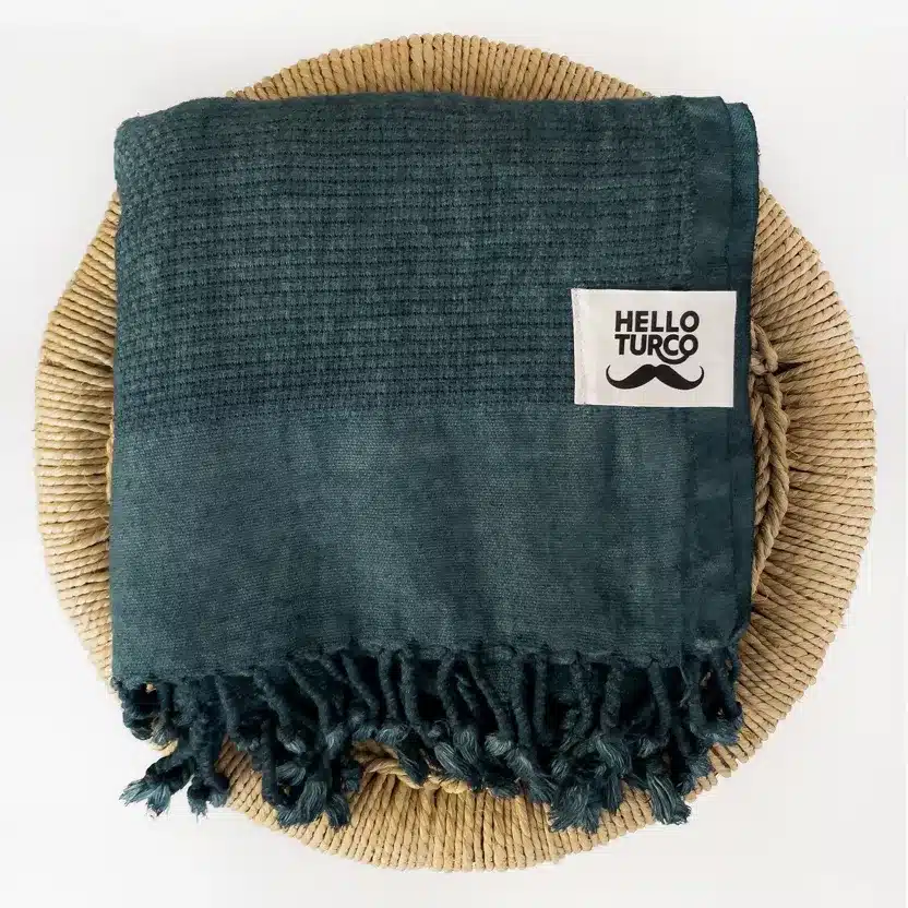 TURCO Stonewashed Tyrkisk Håndklæde i Økologisk Bomuld Farve Petro - Billede 2