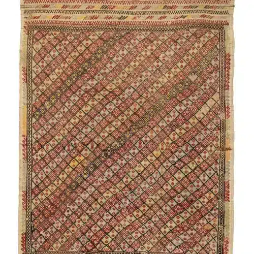 Vintage Kelim Tæppe – 122 × 155 cm
