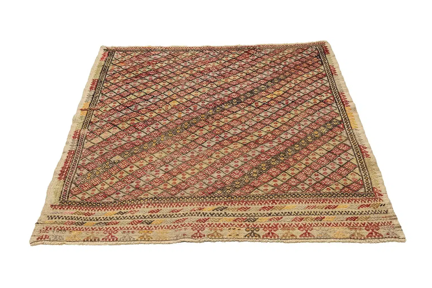 Vintage Kelim Tæppe – 122 × 155 cm - Billede 2