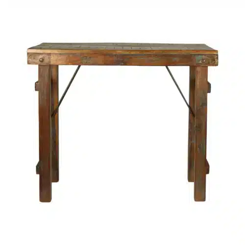 Rustikt konsolbord i naturligt træ – unikt udtryk og smuk patina.