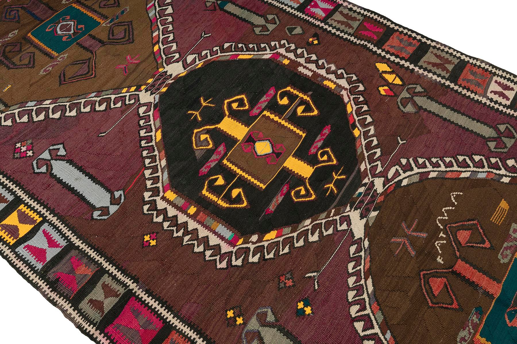 Kars Kelim Tæppe – 152 × 370 cm - Billede 4